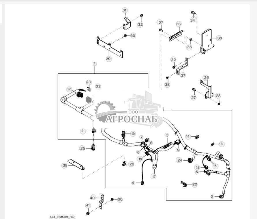 84LB Жгут проводки двигателя 